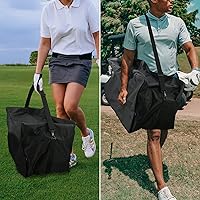 Vista 4 de Xxerciz Bolsa de carrito de golf para Caddytek, bolsa de transporte plegable de 3 ruedas, bolsa de repuesto ligera para carritos con correas
