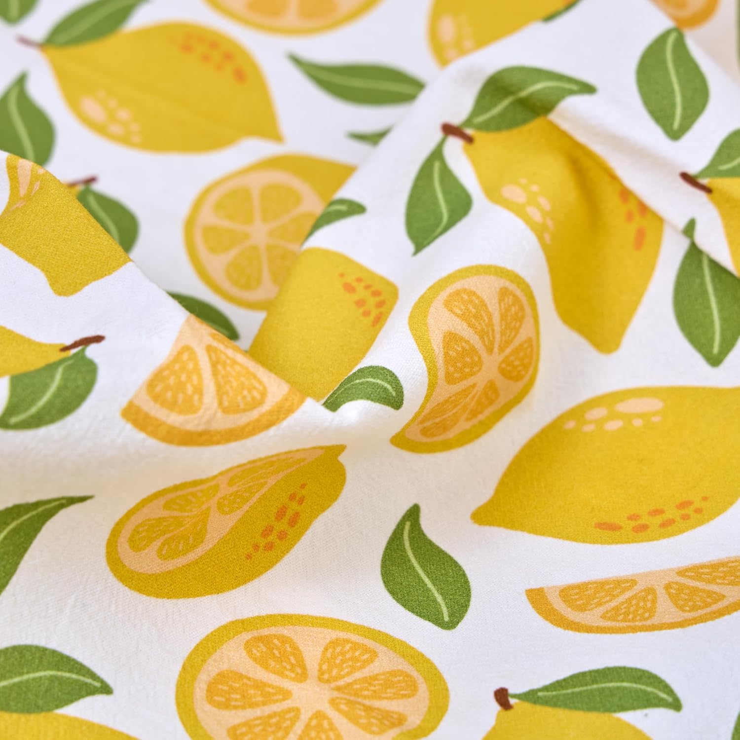 Lemon Grove Tea Towels for Kitchen – 100% Cotton, Reusable, Highly Absorbent & Durable Kitchen Dish Towels Set | Cute & Decorative Kitchen Towels | 16" x 26" (Set of 2)