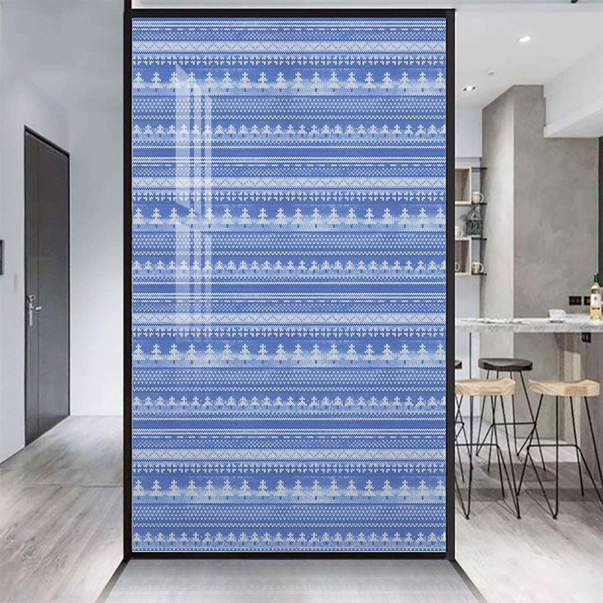 Multicolor Window Film Window Privacy Film Abstract Various Circles Window Film Vinyl Non Adhesive Privacy Film Geometry 35.4Wx59L-inch