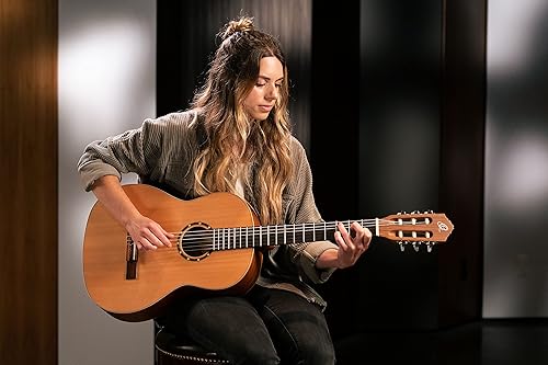 Miniatura 200 de Serie Familiar Guitarra Clásica de Nylon Tamaño 1/4 con Bolsa Tapa de cedro - Natural - Satén