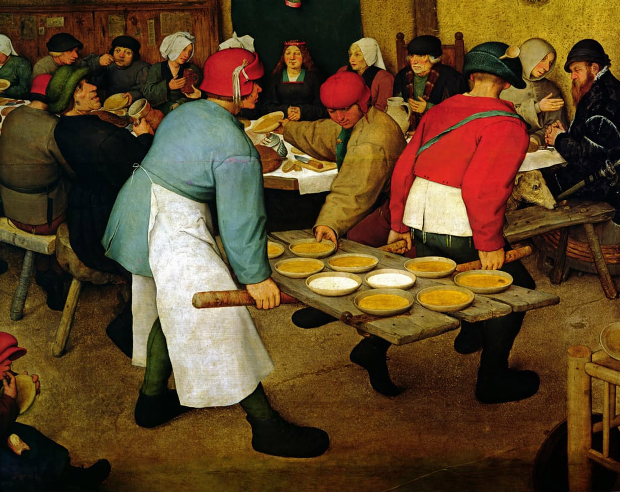 SERENDIPITP Vintage Wall Art Canvas Nordic Poster Canvas Print Picture Peasant Wedding Bauernhochzeit by Pieter Bruegel the Elder Wall Art Poster for Home Decor 60x90cm