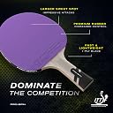 PRO-SPIN Ping Pong Paddles – ITTF Approved Professional Table Tennis Rackets with Carbon Fiber for Superior Control | 7-Ply Blade, Premium Rubber, 2.0mm Sponge (Violet, 1-pack) gallery image