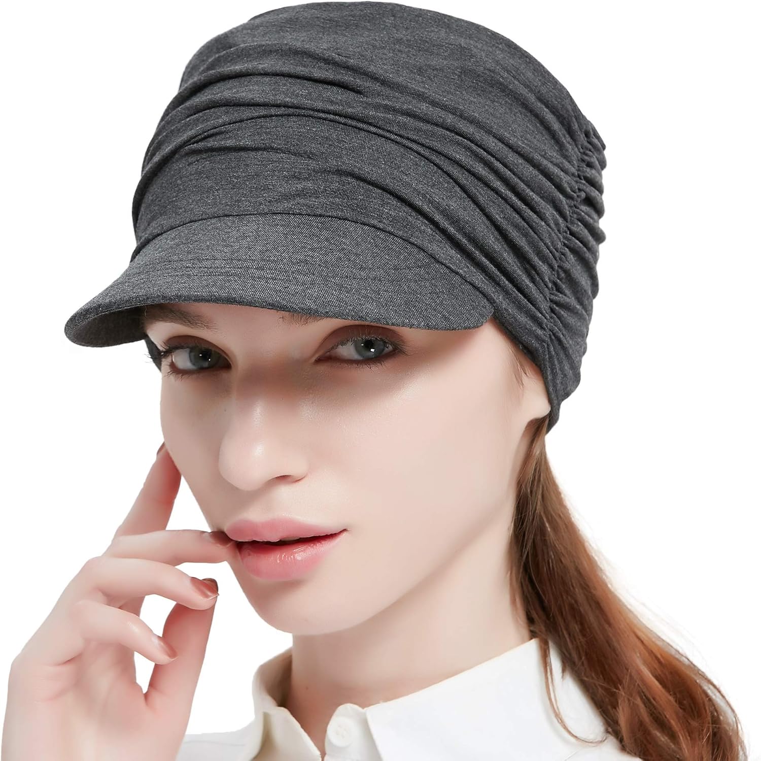 Bamboo Fashion Hat for Woman Daily Use with Brim Visor, Hats for Cancer Chemo Patients - Image 2
