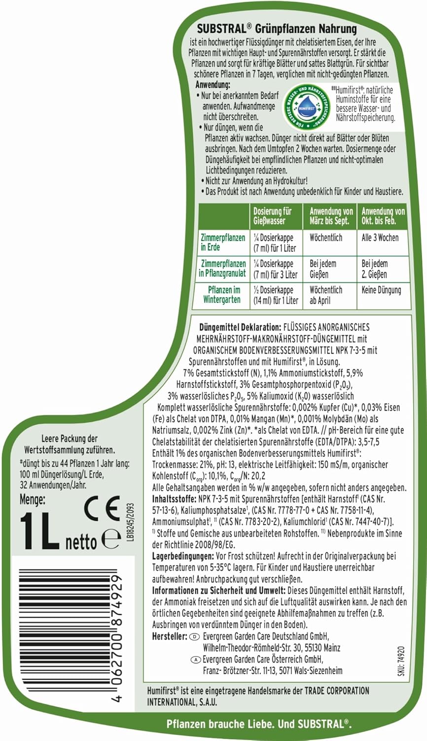 Substral Green plant food - 1 l, green