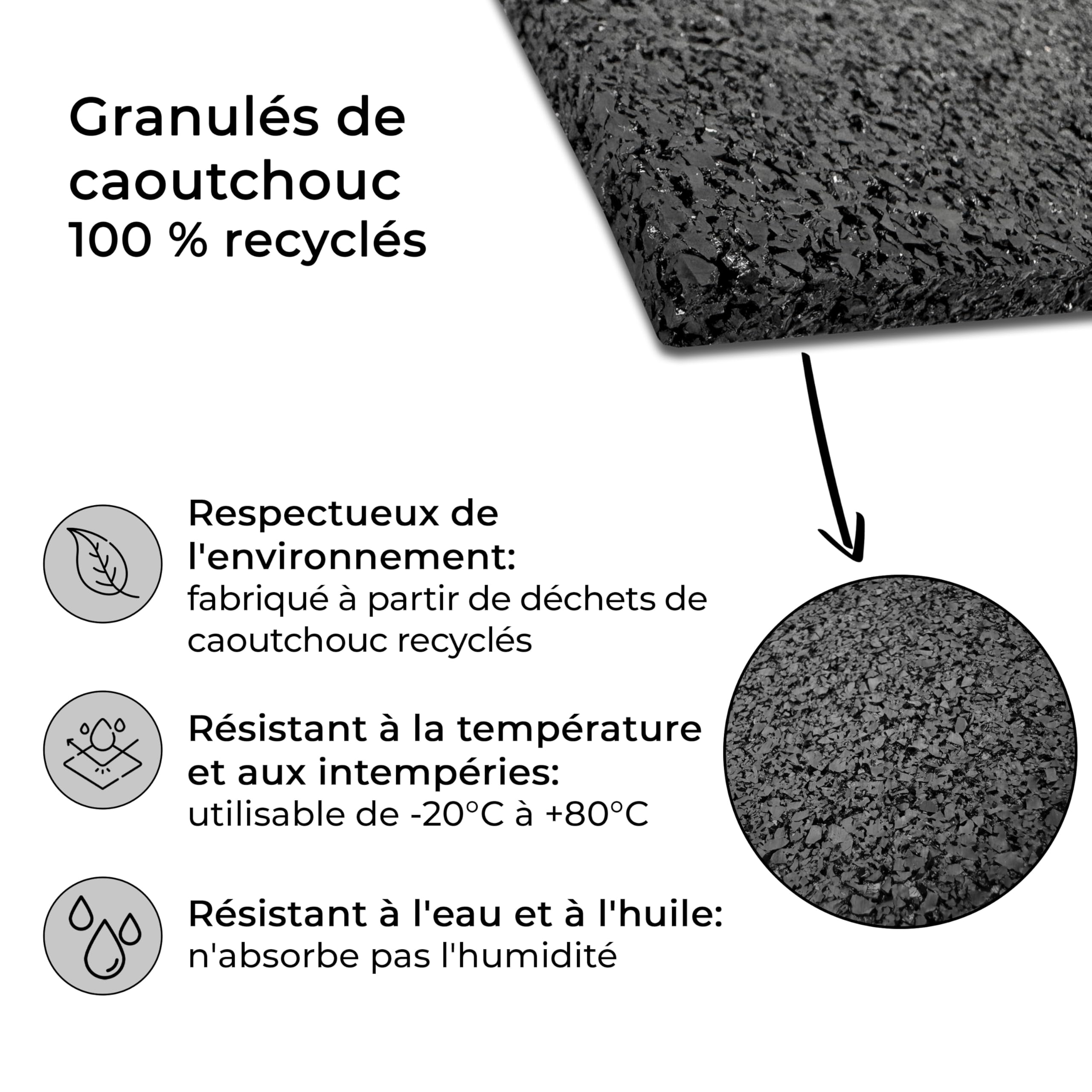 uficell Tapis de protection de bâtiment et tapis anti-vibration pour machine à laver ou sèche-linge 61 x 61 cm – 8 mm d'épaisseur, isolation acoustique de qualité supérieure - 3