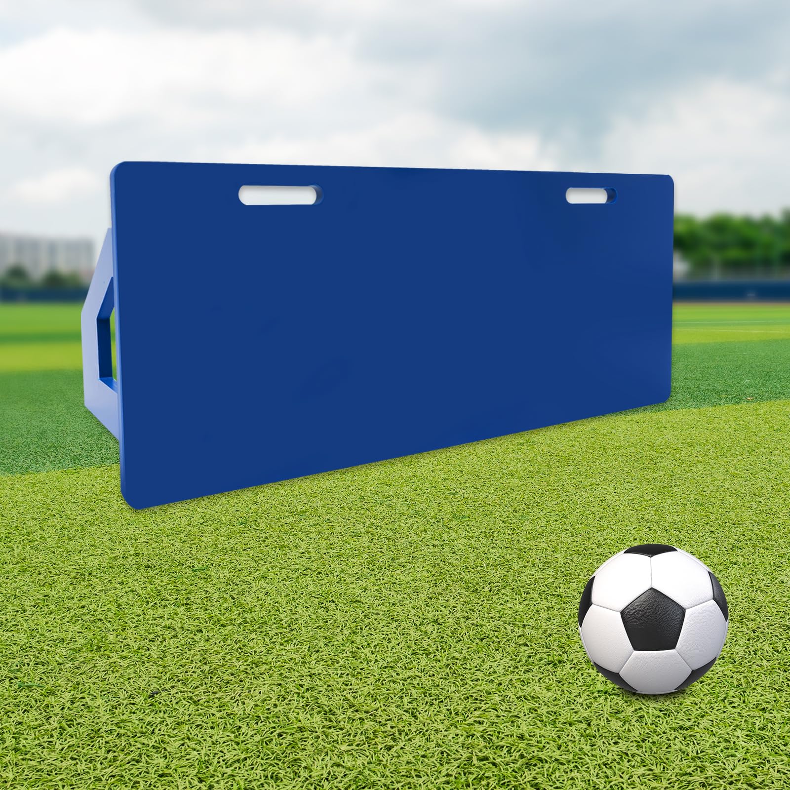 Piłka nożna, zajmuje mało miejsca i przenośna, rebounder do piłki nożnej, 100 x 40 x 40 cm, do treningu z piłką, do treningu strzelania, treningu juniorskiego