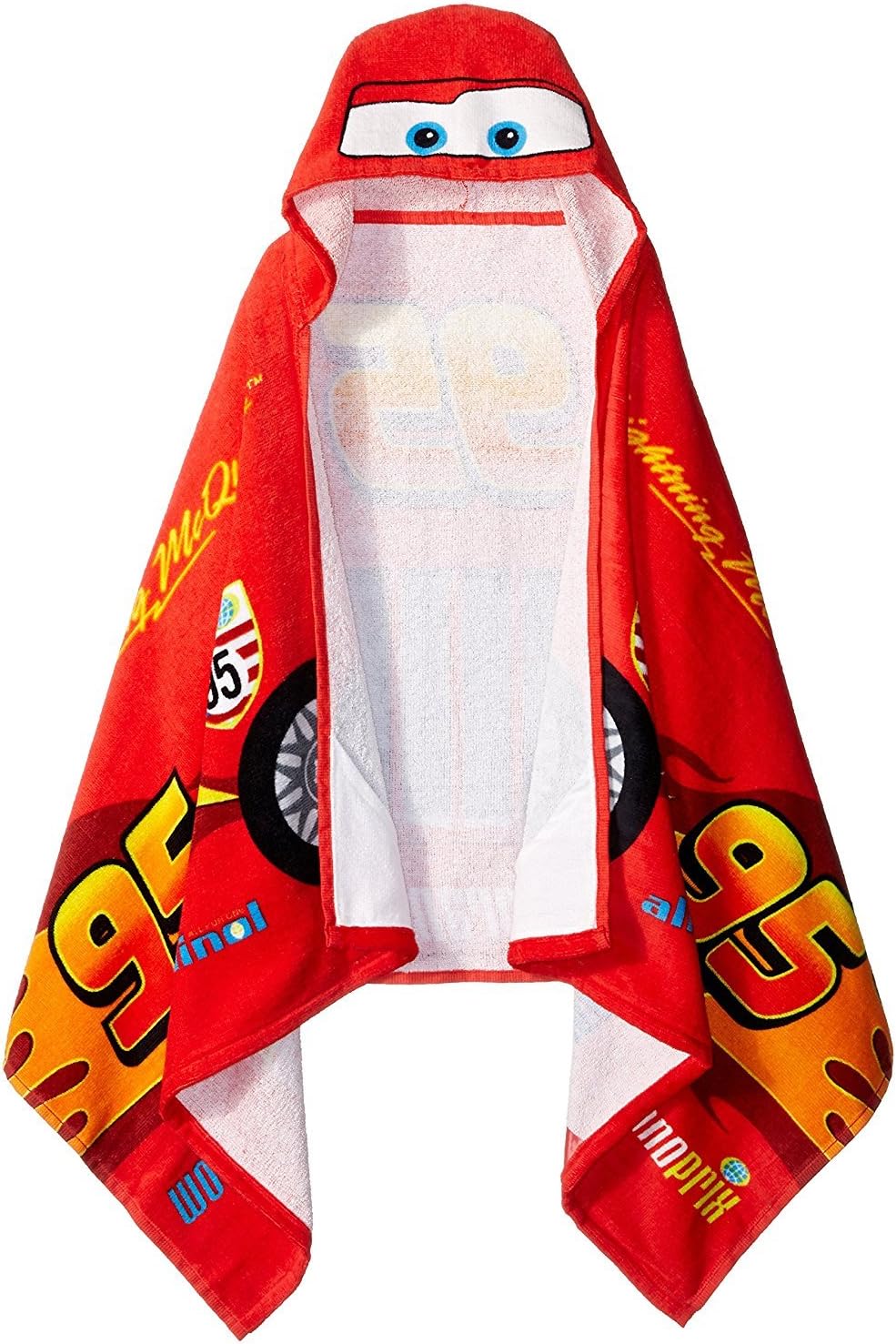 Jay Franco Disney/Pixar Cars ‘Tune Up’ Hooded Cape Towel, 22” x 51”