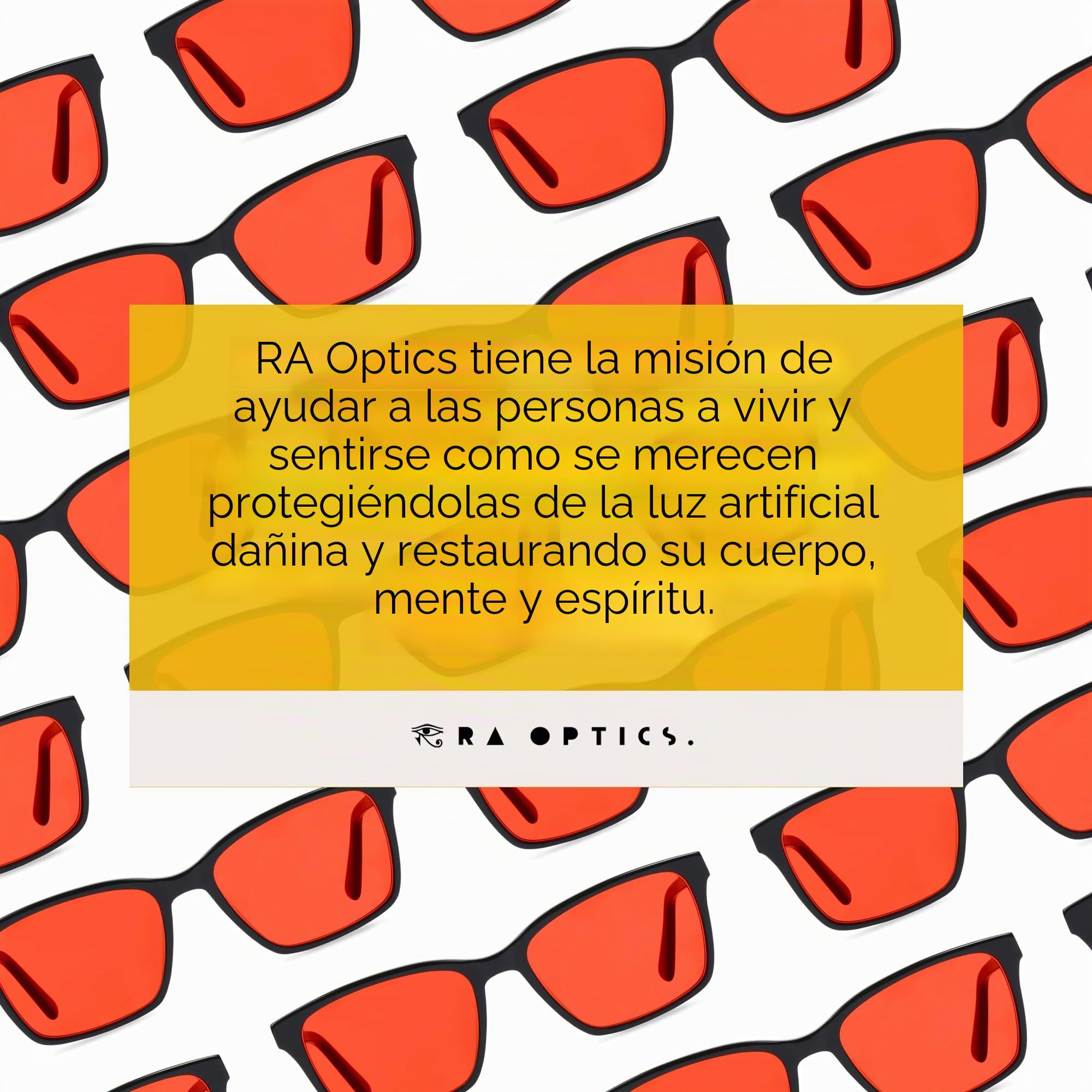 Ra Optics - Lentes de luz azul para dormir - Bloquean la luz azul que interrumpe el sueño - Probado para aumentar la calidad del sueño