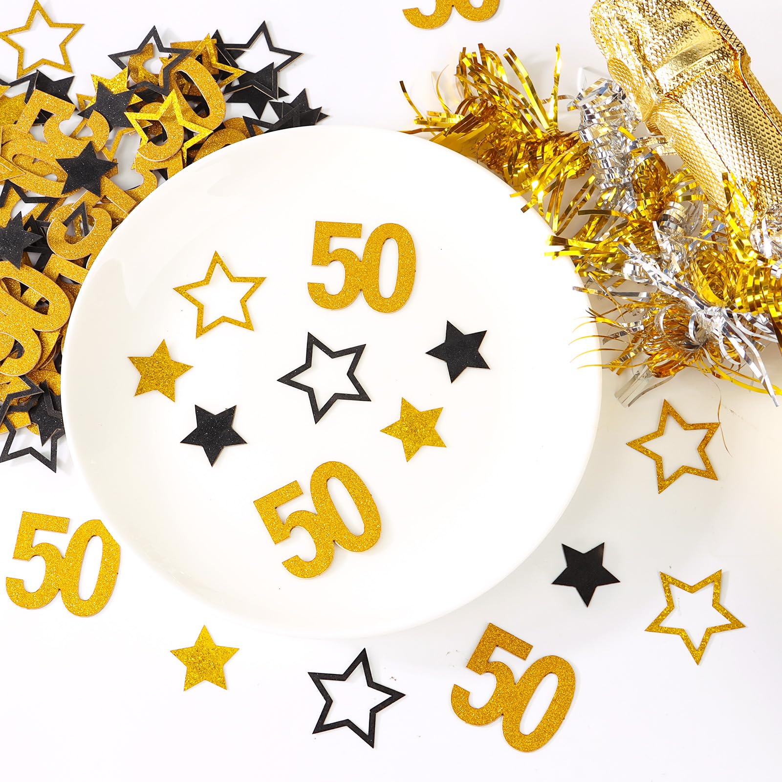 50g Coriandoli Metallici Oro Rosa 15 Mm - Paillettes Tonde Per Decorazione Tavolo Compleanno Matrimonio - 2