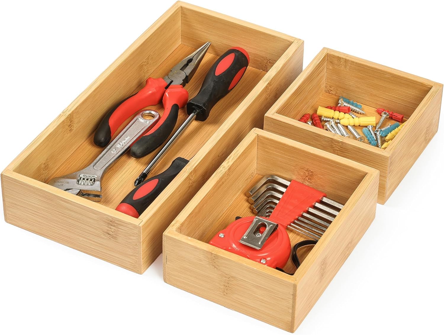 Bboo Der Organizers Set, Multi-Use Wood Stora Organizers,