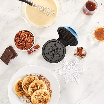 Dash Snowflake Waffle Maker BLUE