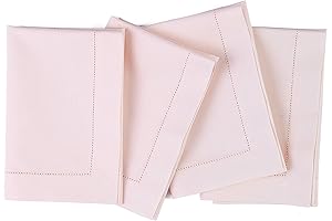 Solino Home Pink Light Linen Napkins - 20x20 Inches - Set of 4