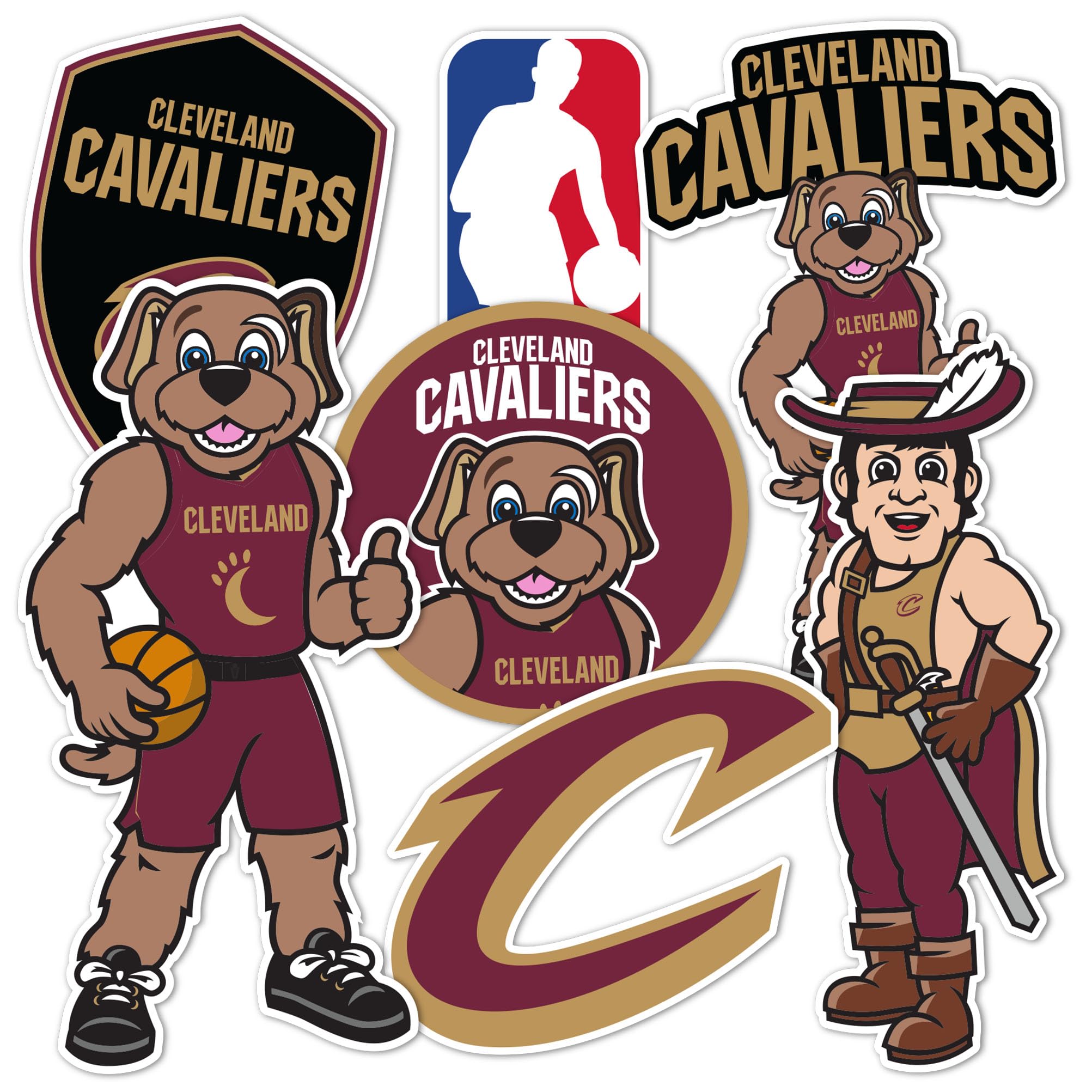 Autocollant Cleveland Cavaliers NBA pour personnaliser gourde et ordinateur portable