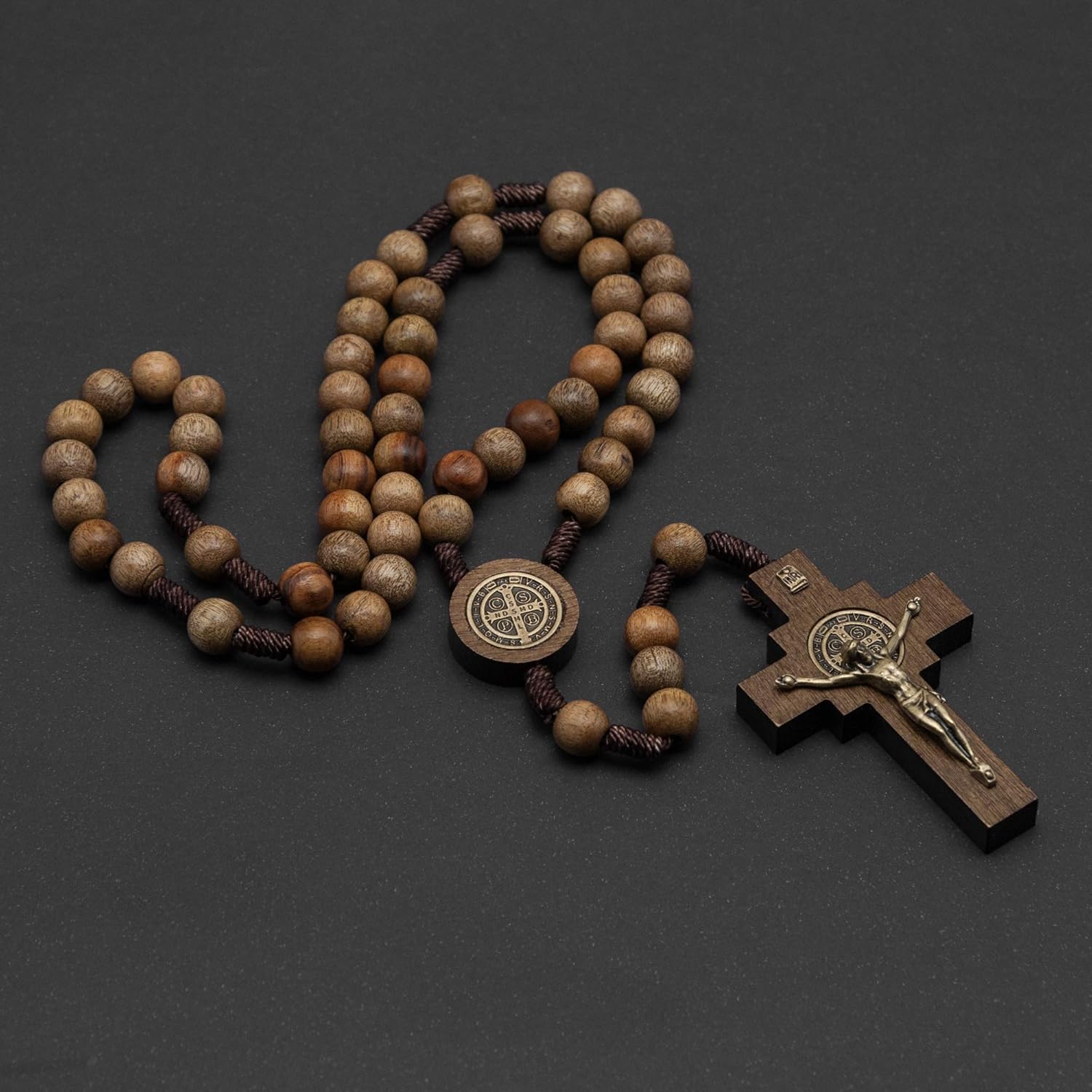 Intercession Mens St Bennedict Large Rosary - Image 7