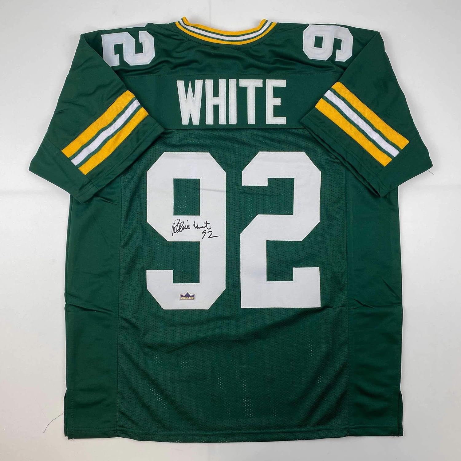 Facsimile Autographed Reggie White Green Bay Green Reprint Laser Auto Football Jersey Size Men's XL