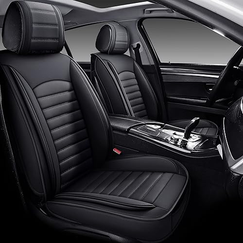 Fundas de asiento de automóvil con cuero impermeable, funda de cojín para automóvil, VUD, camioneta, ajuste universal para la mayoría de automóviles