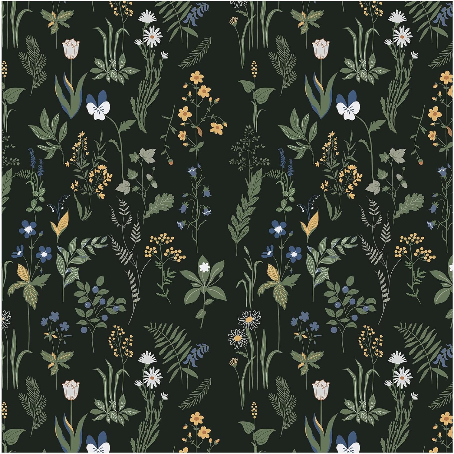 Cismmy Papel tapiz para despegar y pegar, papel tapiz floral bohemio de 17.5 x 78.7 pulgadas para dormitorio y baño, fácil de despegar, apto para