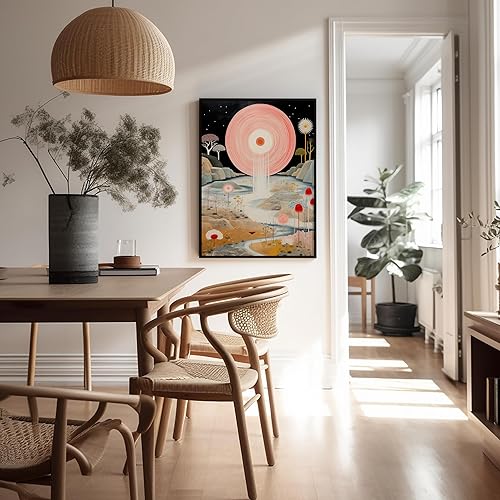 Miniatura 5 de Monem Art - Póster espacial psicodélico, impresión psicodélica, arte moderno, arte de paisaje extraño, arte moderno, regalo para hombres y mujeres,