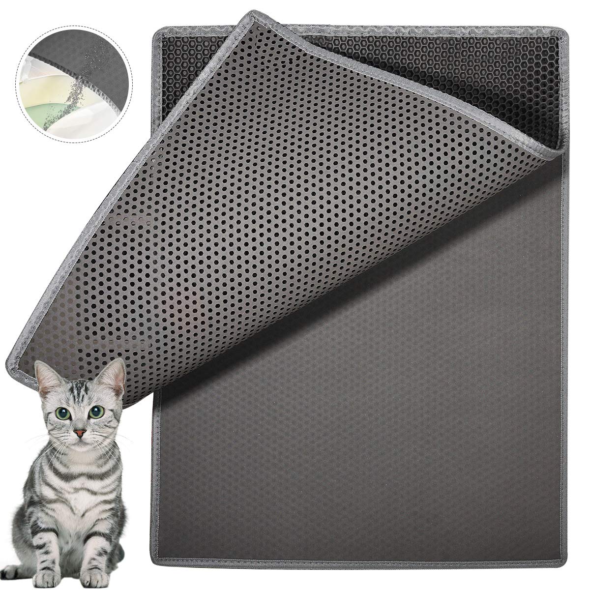 Buy Waretary Cat Litter Mat, Pretty Litter Box Trapping Mat, 36" X 30