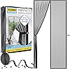 AUGO Garage Door Screen, 2 Car 8x7FT, Fiberglass mesh with Magnetic Closure, Heavy Duty Weighted Bottom, Easy Assembly & Pass, Hands Free Screen Door