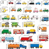 Vista 6 de DECOWALL DS9-8064 Calcomanías de pared para transporte y vehículos, calcomanías para decoración de dormitorio de niños pequeños, automóvil, camión