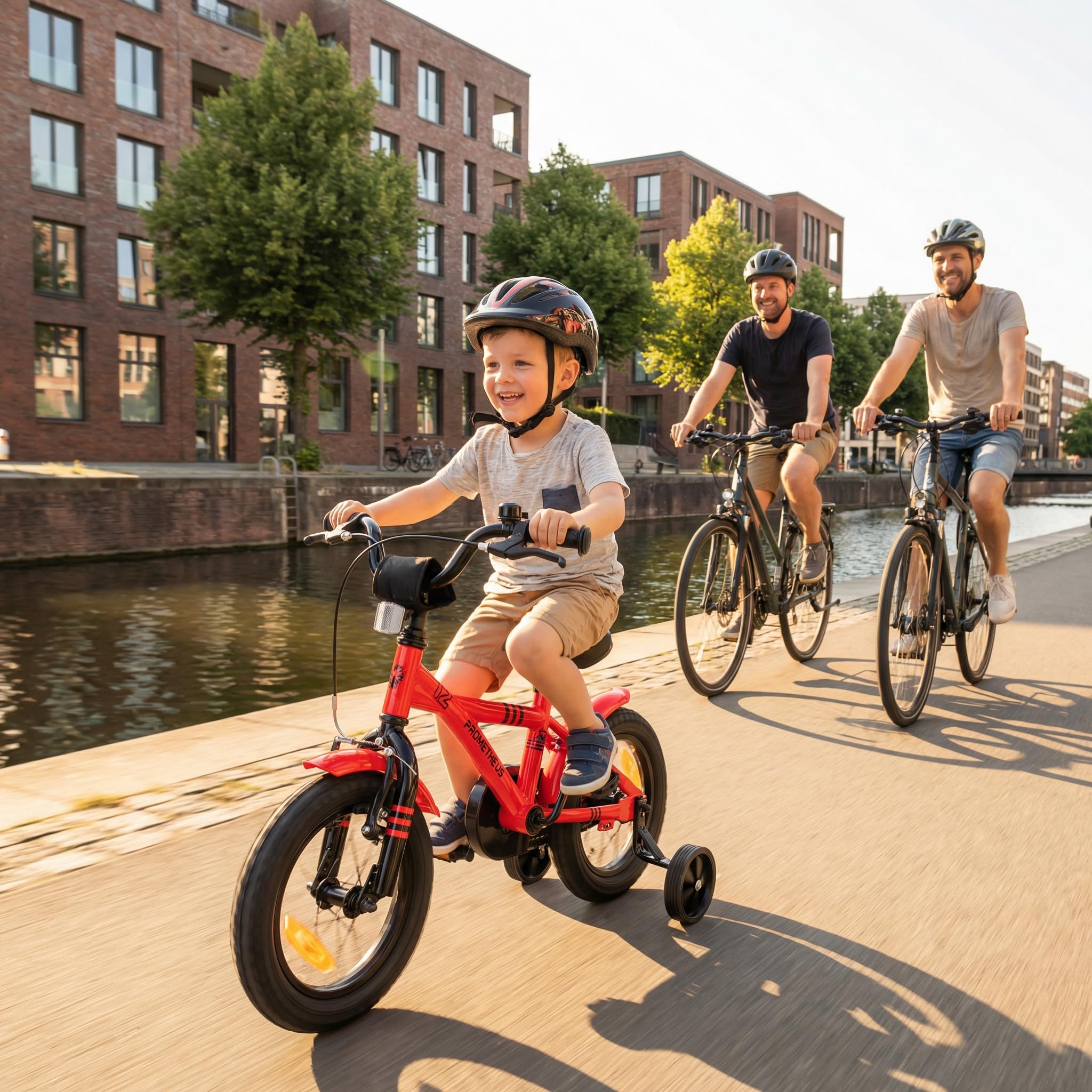 PROMETHEUS BICYCLES Velo Enfant 3 Ans Garcon vélo Fille 12 Pouces a Roulette pour 3 a 5 Ans - BMX en Rouge