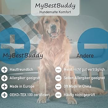 MyBestBuddy Hondenbed met comfortschuimkern grijs 70x50 cm M, hondenkussen met zachte stoffen bekleding - allergievriendelijk - wasbaar op 40 °C