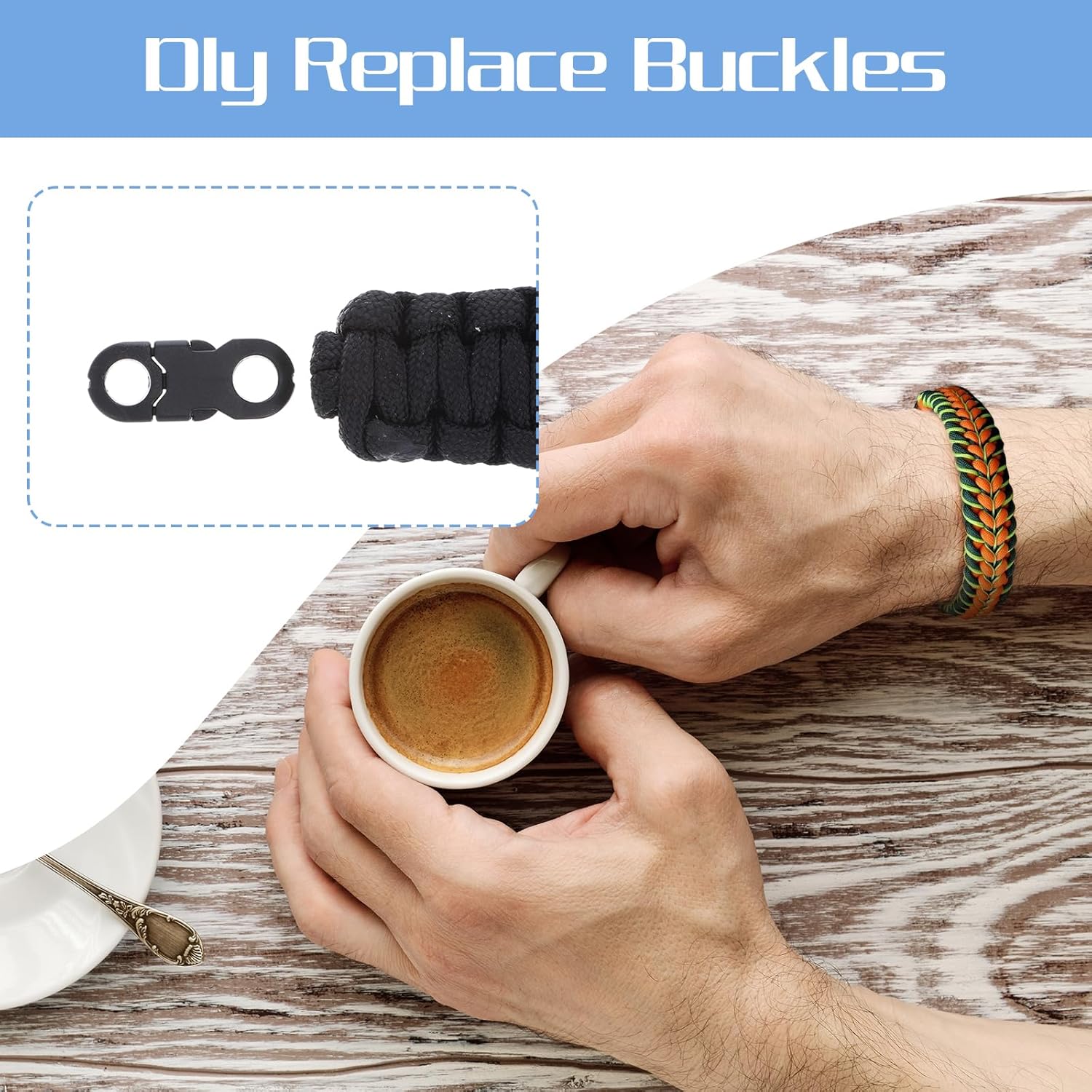 Mini Safety Breakaway Buckles 6mm Side Release Plastic Buckle for Paracord Bracelet Clasp Paracord - Image 5