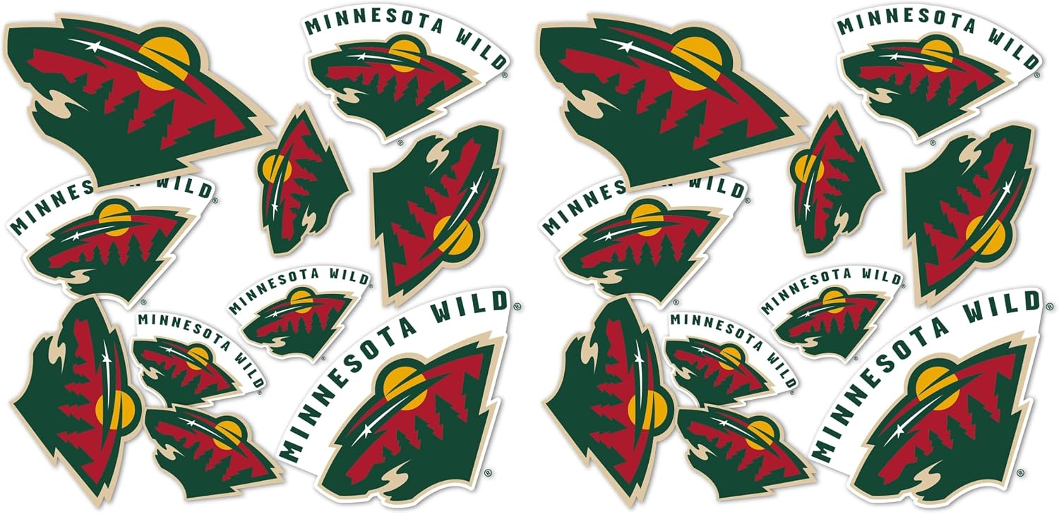 Desert Cactus Minnesota Wild Team NHL National Hockey League Sticker Vinyl Decal Laptop Water Bottle Car Scrapbook (Type 1-1)