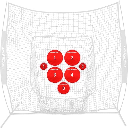 PowerNet Pitch Perfect Targets & Strikeout Bundle, Softball Baseball Training Equipment Attachment for Baseball Net, Improve Throwing with Strike