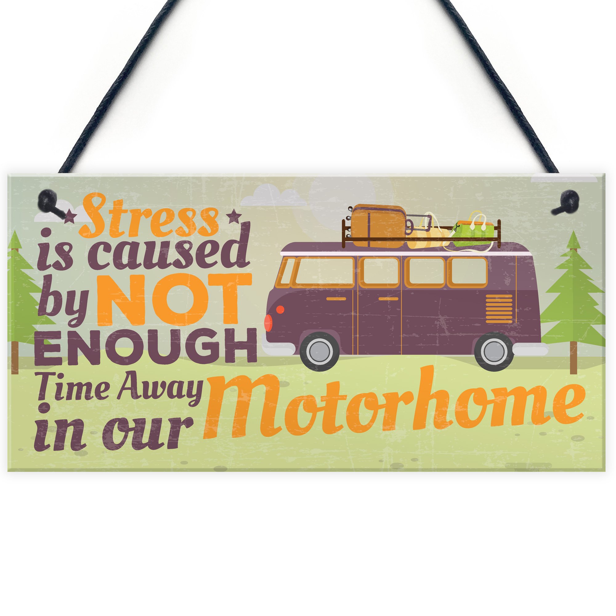 Red Ocean Motorhome Caravan Campervan Hanging Plaque Camping Holiday Sign Friendship Gift