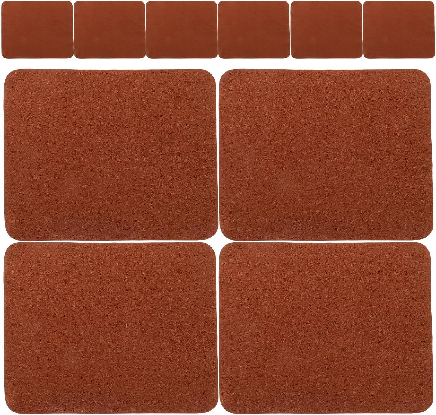 Generic 20pcs Brown Double-Sided Suede Eyeglass Cleaning Cloths for Glasses, Camera Lenses, and Mobile Phone Screens – Thickened Screen for Electronics and Eyewear