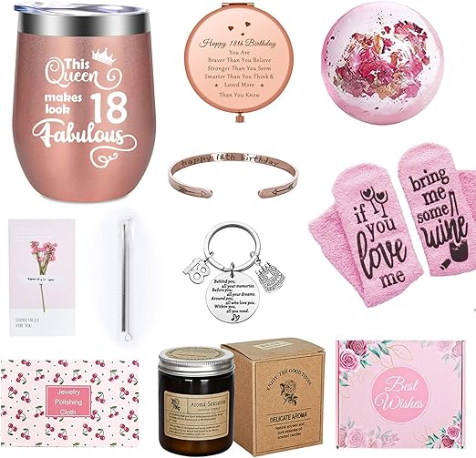 SUPERFA 18th Birthday Gifts for Girls, Personalised 18th Birthday Gift