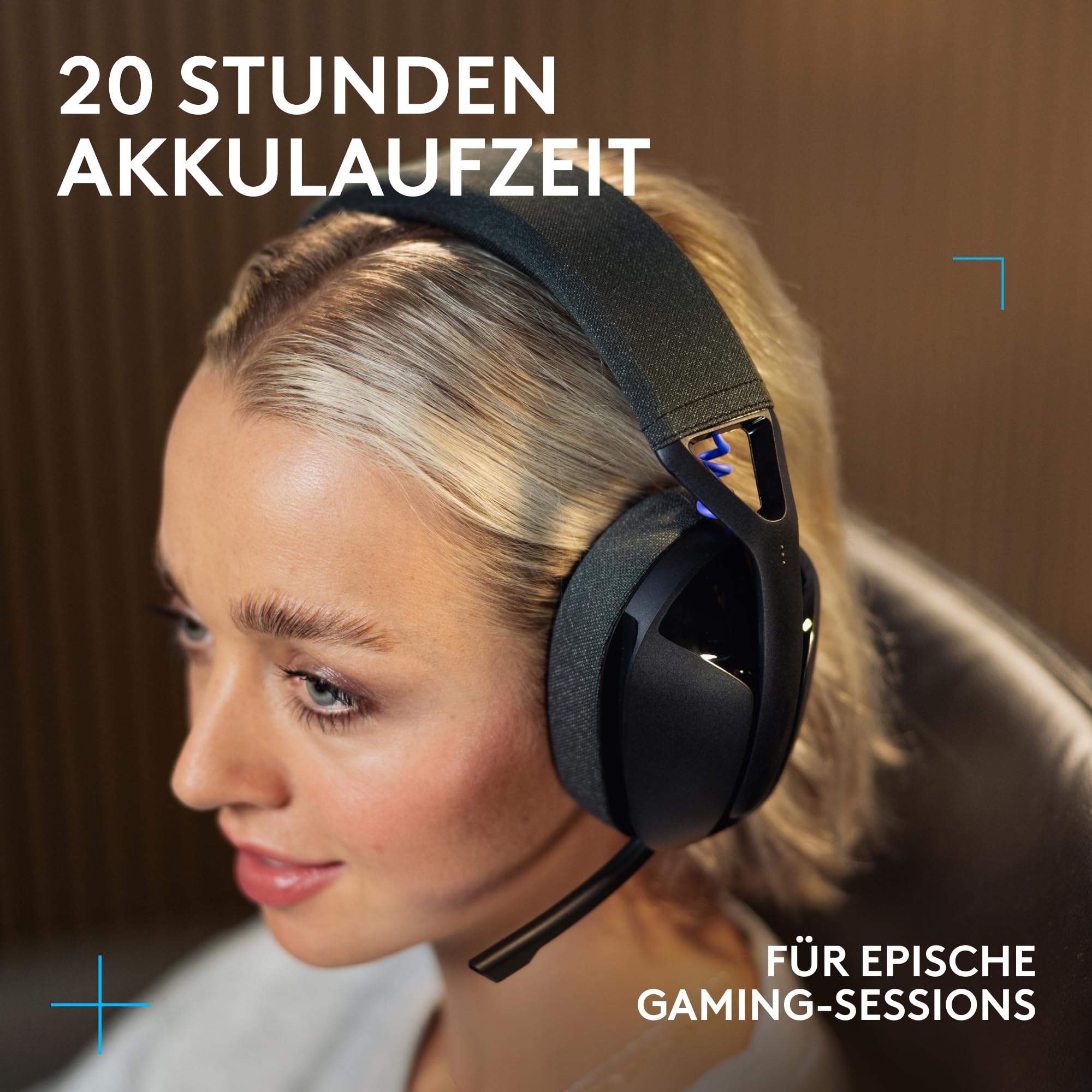 Logitech G G321 Lightspeed kabelloses Bluetooth-Gaming-Headset, dynamischer Komfort und Passform, 16-kHz-Schwingmikrofon, über 20 Std. Akkulaufzeit, PC, PS4, PS5, Nintendo Switch, Mobilgerät – Schwarz