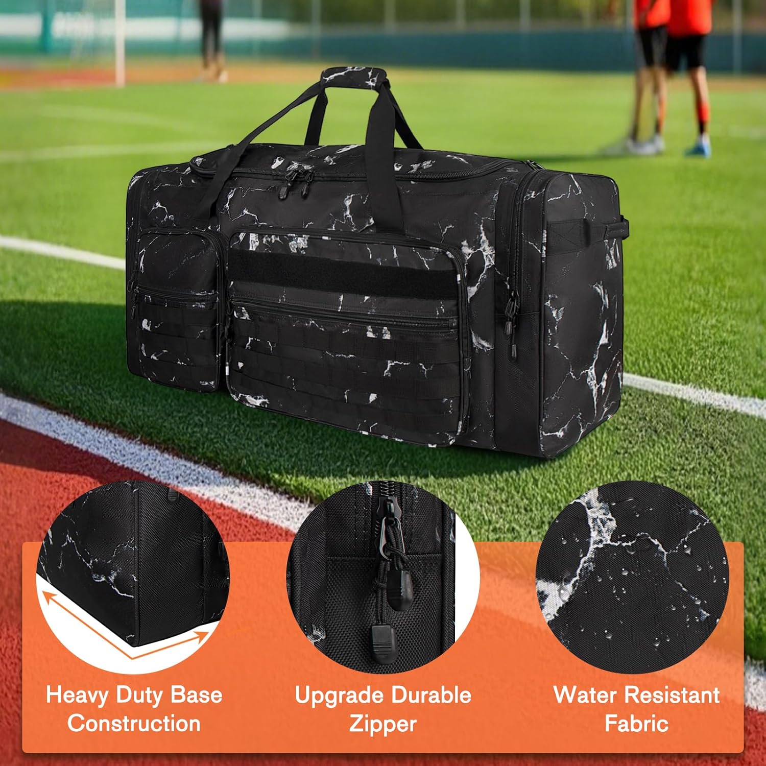 Goloni 130L Heavy Duty Large Duffle Equipment Bag,Catchers Gear Bag with Shoe Compartment,Baseball Duffle Bag