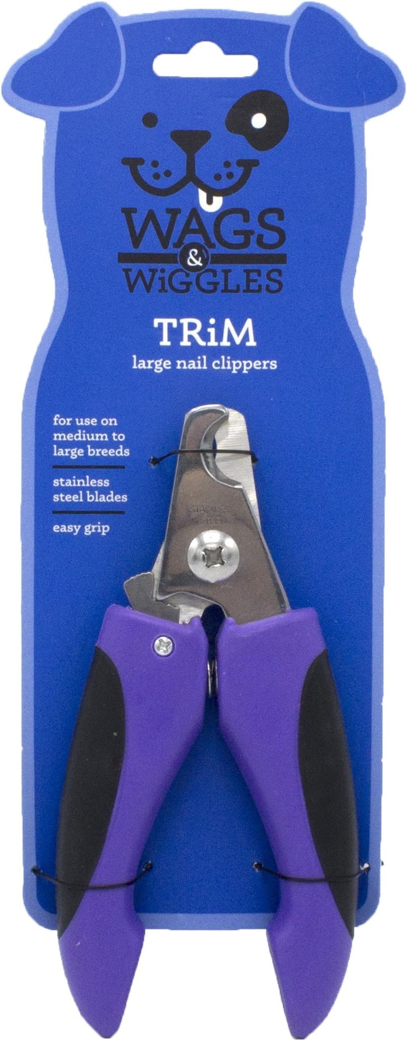 Wags & Wiggles Heavy Duty Nail Clippers | Safest Nail Clippers for Dogs, Medium and Large Dogs