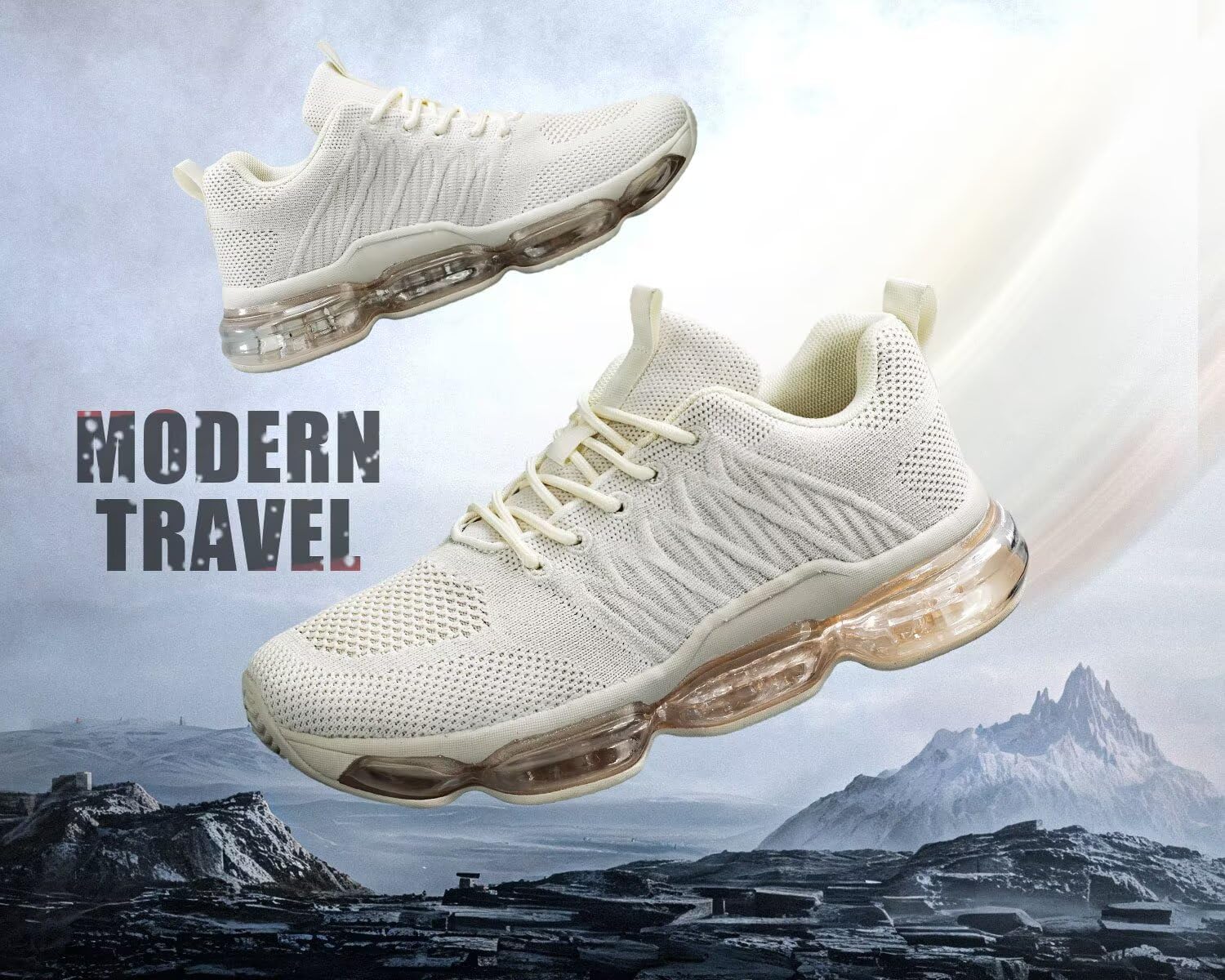 Womens Air Cushion Running Shoes Walking Jogging Fitness Gym Fashion Sneakers Lace Up Casual Comfortable Work Tennis Sport Athletic Trainers - Image 7