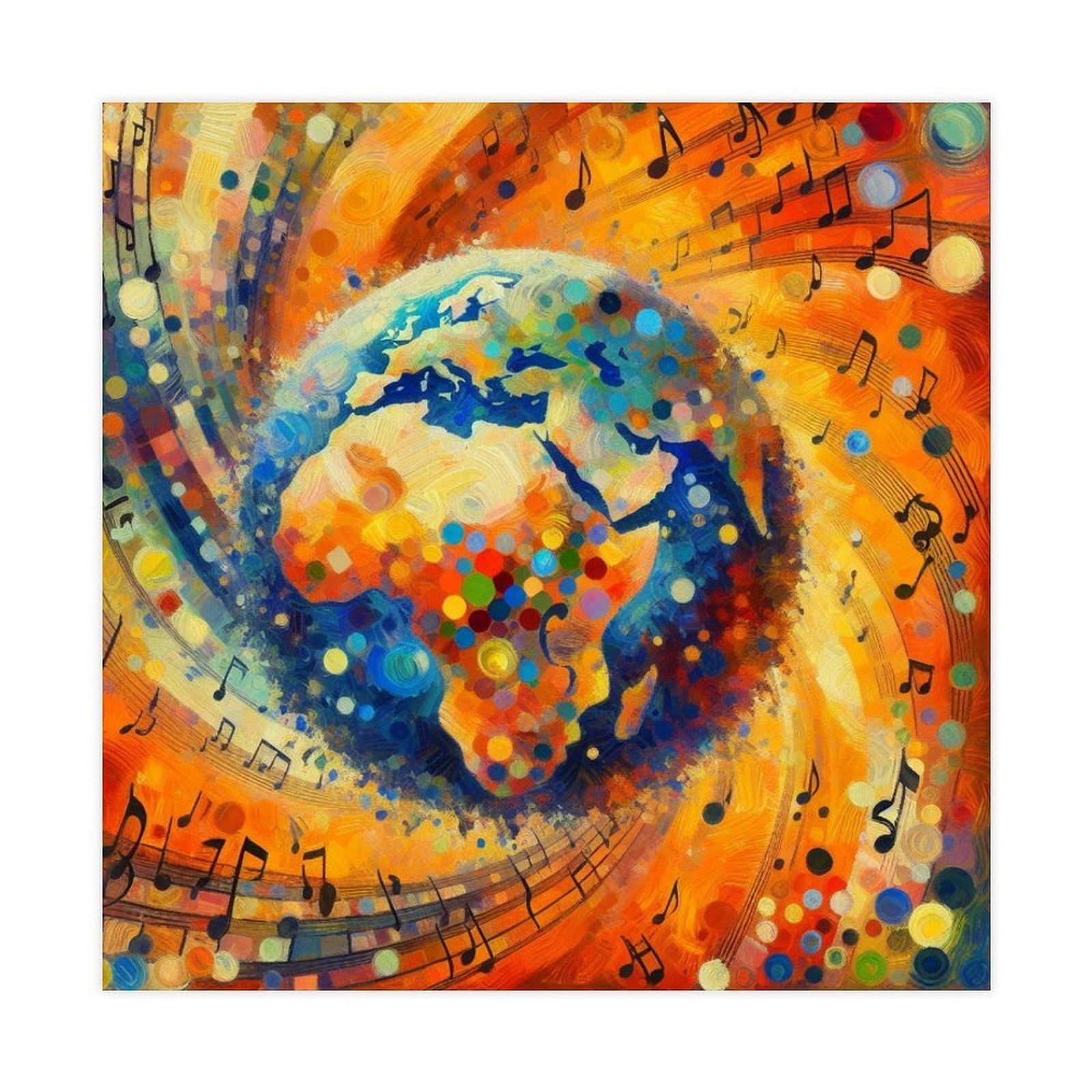 Poster su tela con musica astratta, poster per camera da letto, decorazione per ufficio, camera da letto, regalo, 71,1 cm L x 71,1 cm W