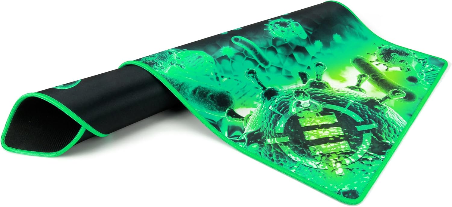 Enhance Extended Large Gaming Mouse Pad - XL Mouse Mat (31.5" x 13.75") Anti-Fray Stitching for Professional Esports with Low-Friction Tracking Surface and Non-Slip Backing - Green
