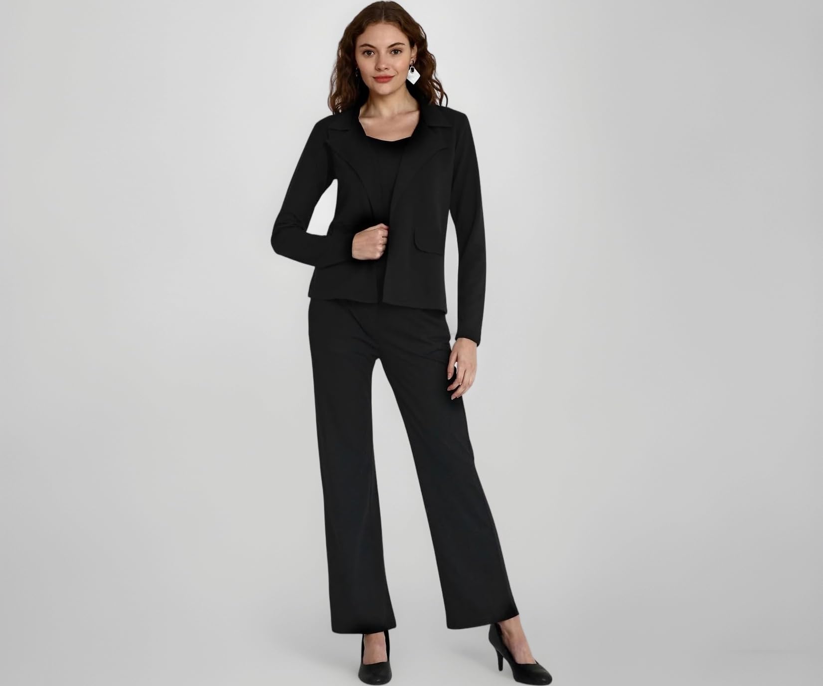 Co ord Set for Women Stylish | Lycra Blend Western Blazer Suit 3 Piece Co ord Set | Casual Blazer for Women Stylish Formal Professional Office Wear