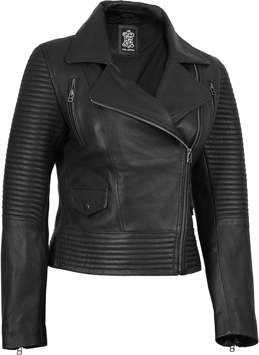 Decrum Women Leather Jacket - Casual Stylish Real Lambskin Leather Jackets for Womens - Image 3