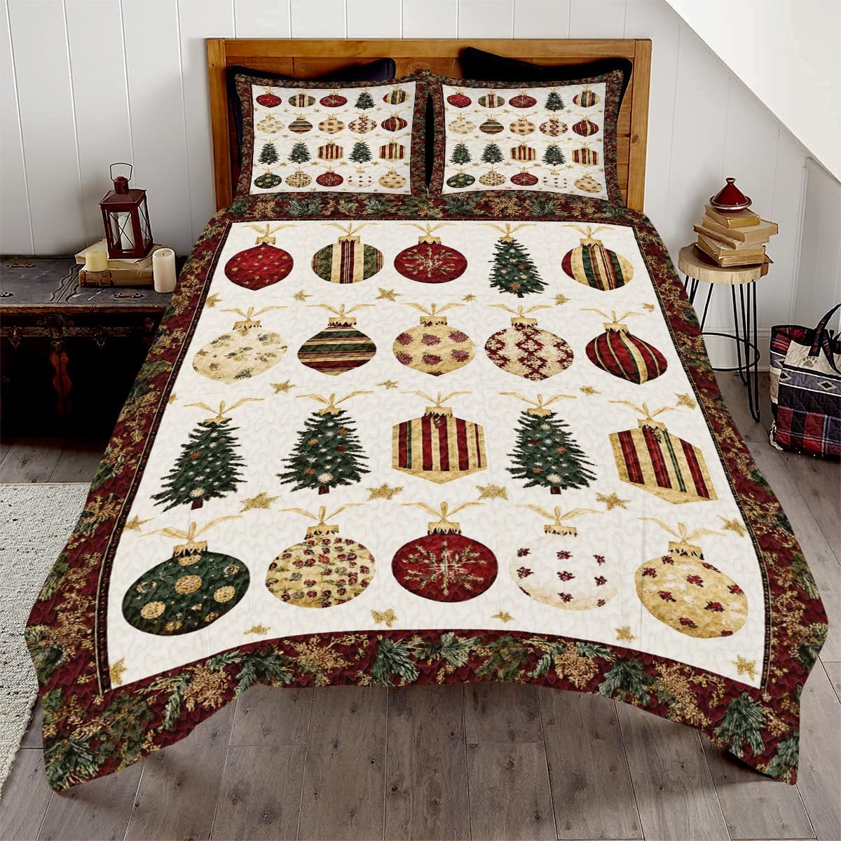 Christmas Patchwork Quilt Vintage Christmas Pattern