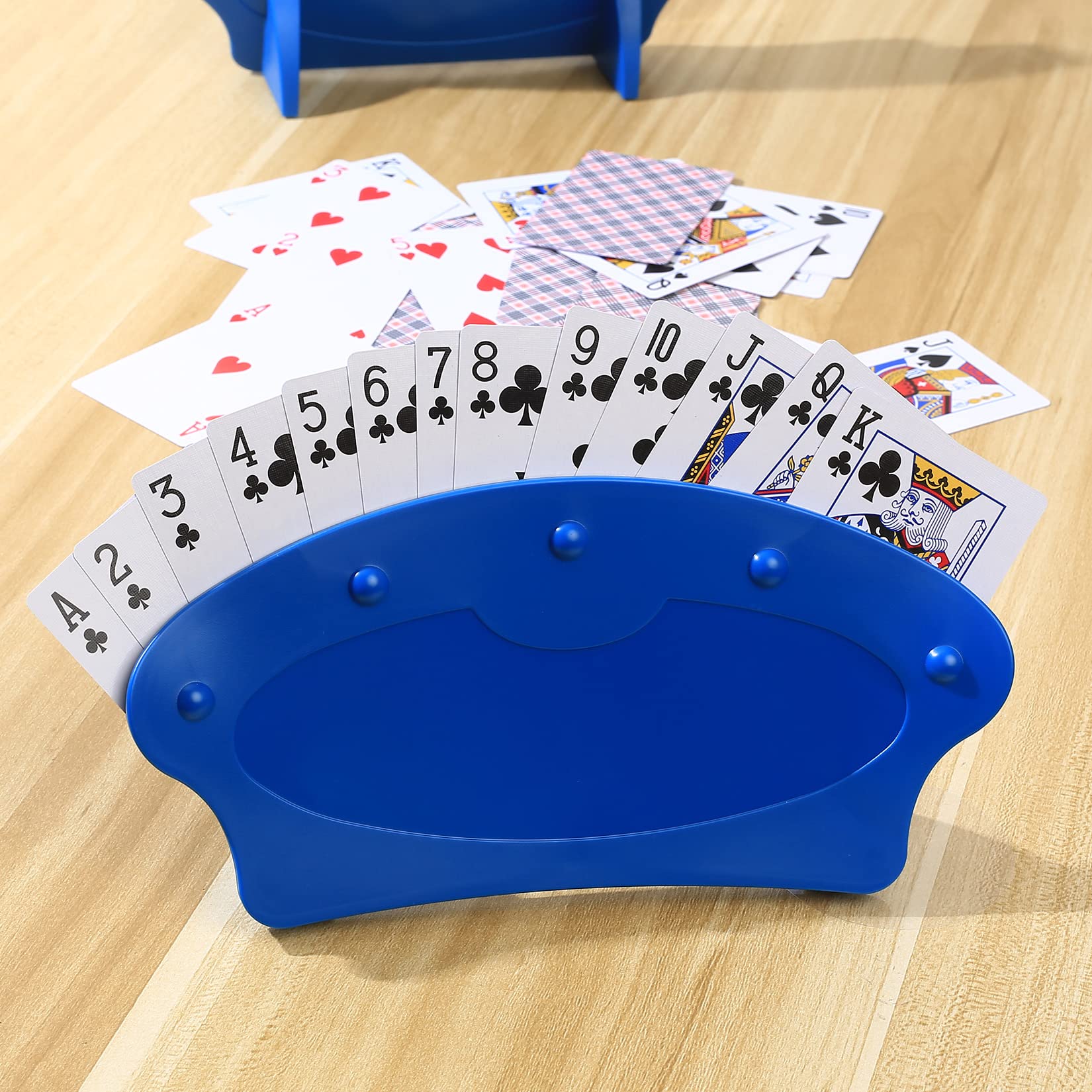 2 Piezas Soporte para Naipes, Sujeta de Juego de Naipes Manos Libres, Soporte para Juego de Cartas Plastic para Niños Adultos Personas Mayores