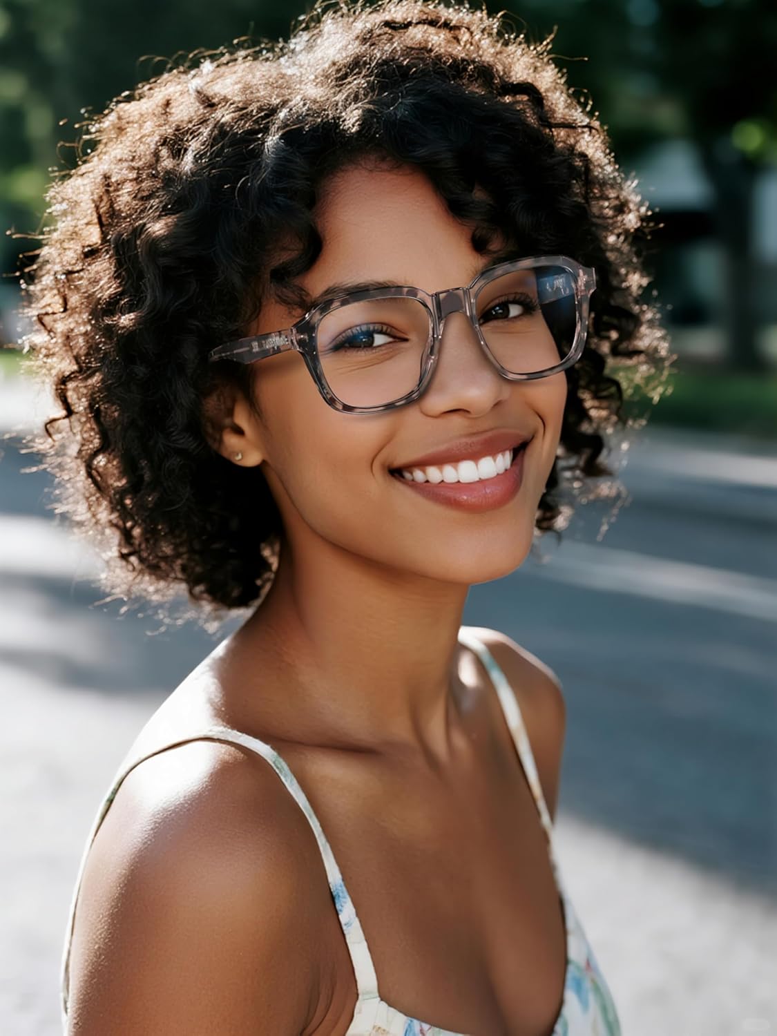 VISOONE Oversized Square Blue Light Blocking Glasses Fashion Computer Eyewear for Women and Men BENNETT - Image 2