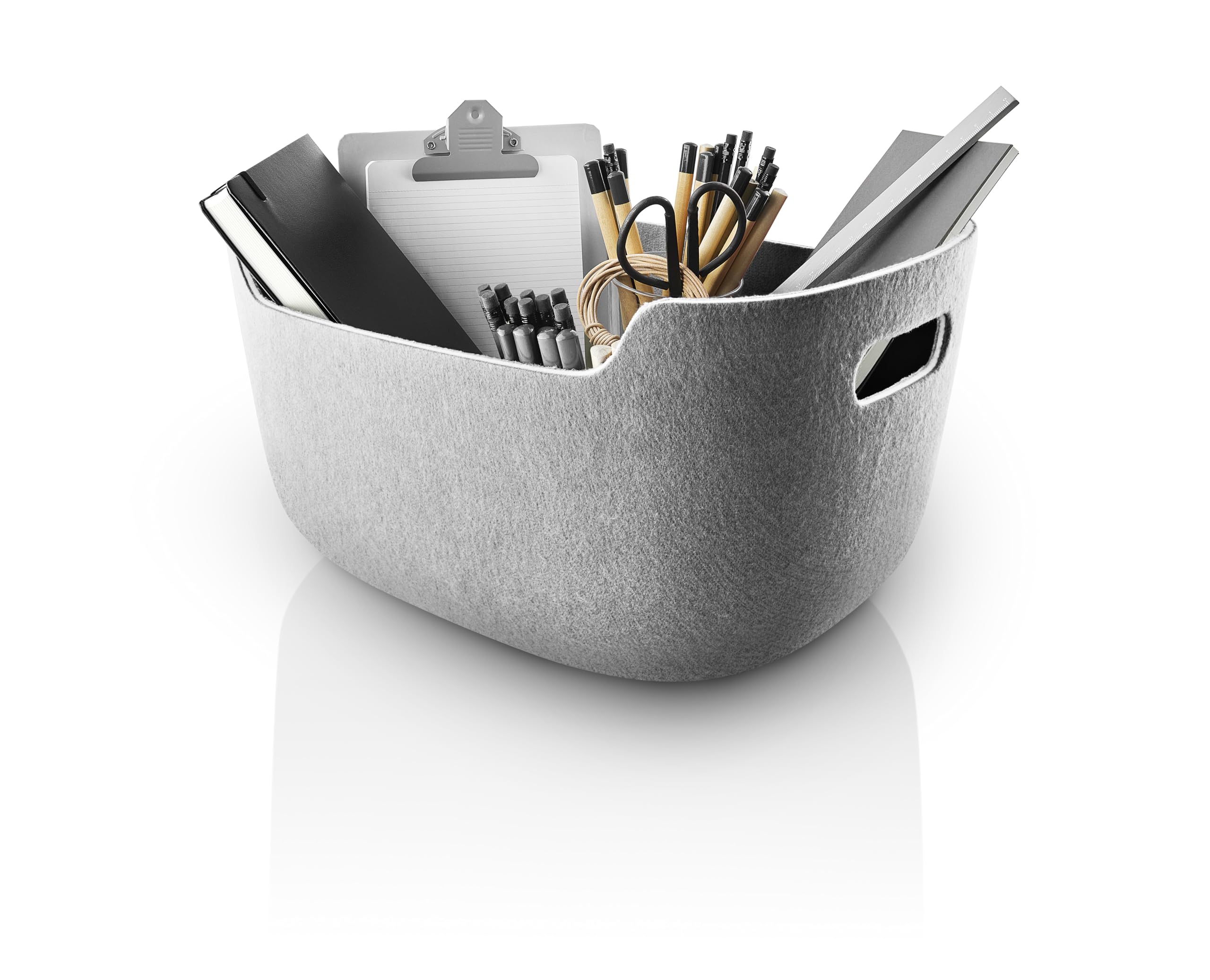EVA SOLO | Cesta ordenada 40x29x22cm Chapa | Almacenamiento versátil para juguetes, libros y suministros de oficina | Hogar bien organizado con diseño y funcionalidad daneses | Estaño