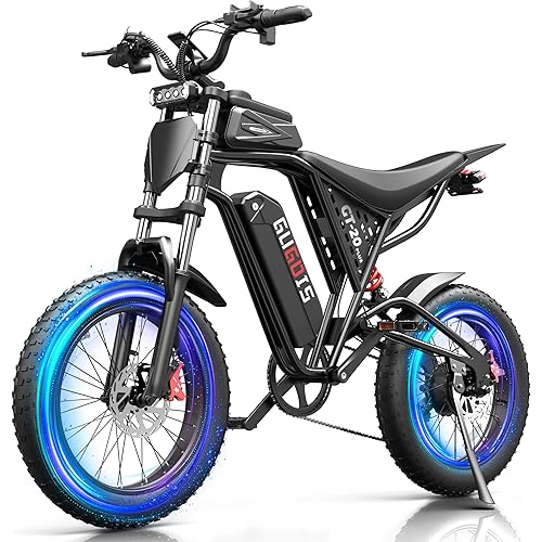 Electric Bike for Adults,1000/1500W, 30/35MPH, 48V 15.6/20AH Battery, Max 30-60 Miles Electric Dirt Bike, 20" Fat Tire Ebikes, UL2849&GCC Certified Electric Motorcycle for Mountains, Snow, Sand, Road
