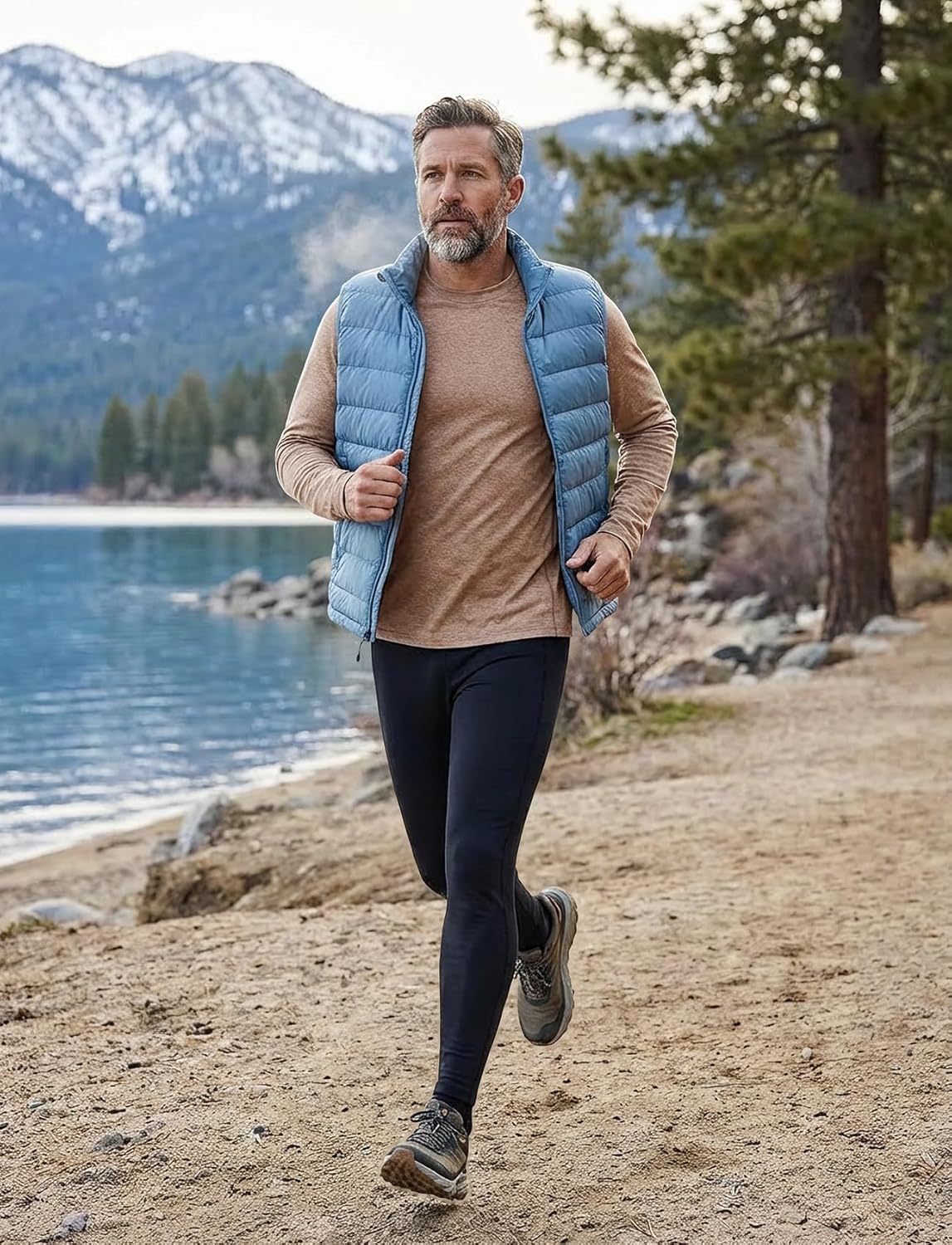 Zengjo Mens Athletic Shirts Long Sleeve Midweight Thermal Running Baselayer Moisture Wicking - Image 5