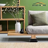 Vista 7 de BTSD-home Elevadores de cama de 1 pulgada resistentes para muebles, para sofá, mesa y silla, color negro, paquete de 4