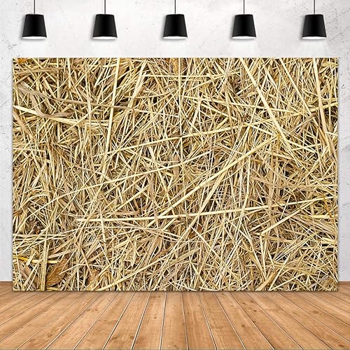 Telón de fondo de paja de cosecha de granja cabina de fotos simple de heno decoración de fiesta de vaquero suministros de fotos de estudio