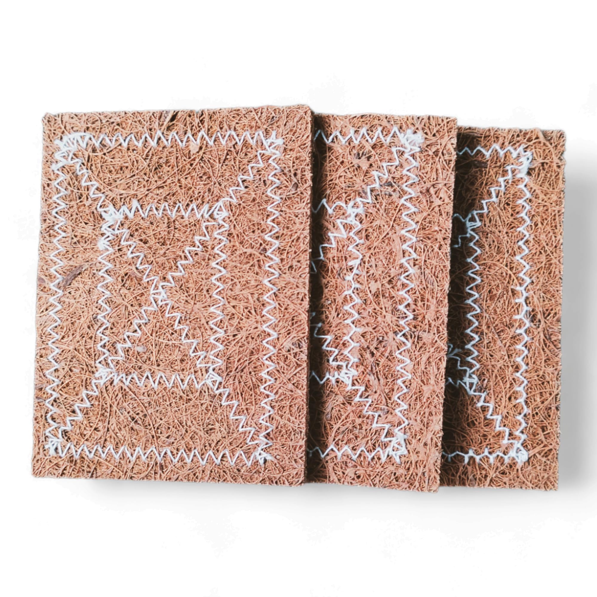 Eco Gree Natural Coconut Coir Dish Wash Scrubber Plastic Free Multi-Purpose Dishwashing and Cleaning Pad for Home Kitchens (Pack of 3)-image-43